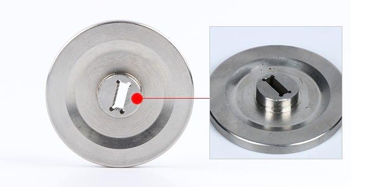 Easy clean stainless steel hardened fiber optic polishing discs